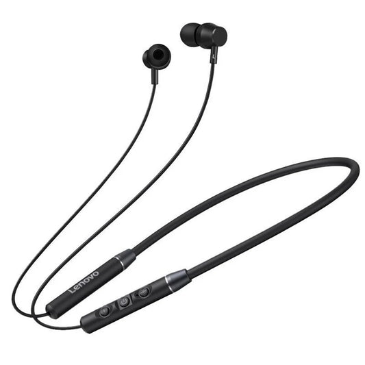Lenovo QE03 Wireless Neckband Bluetooth Headphones – 10mm Stereo Drivers | Built-in Mic | Magnetic Earbuds | Long Battery Life