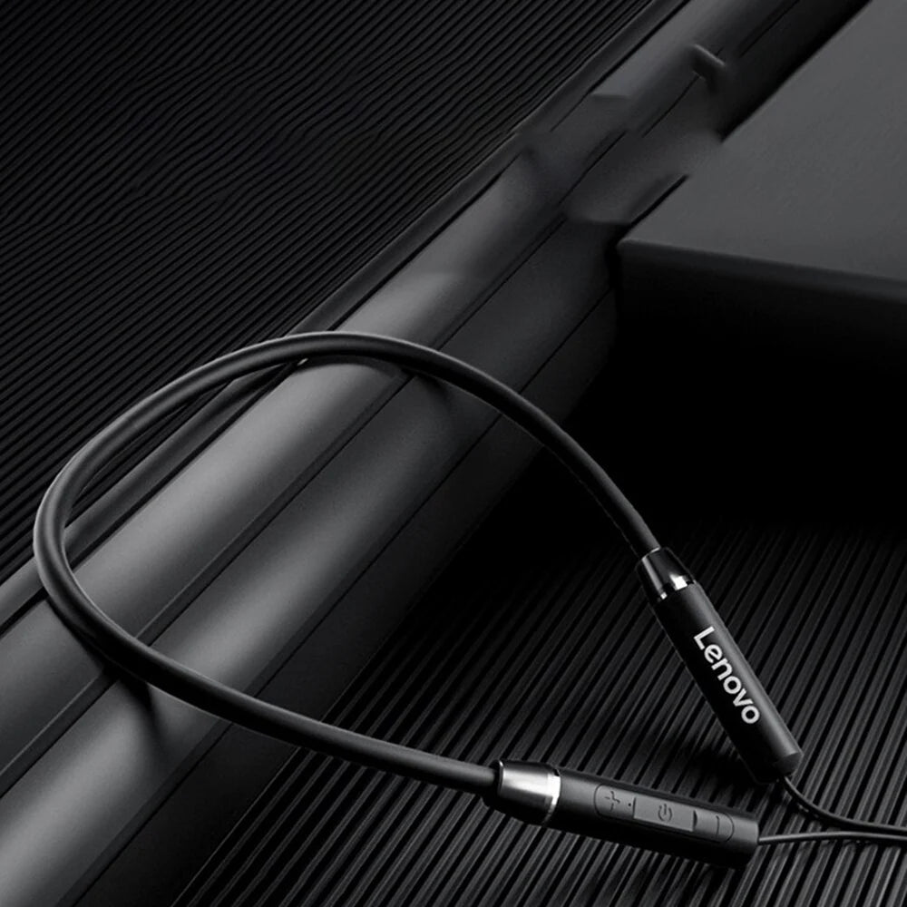 Lenovo QE03 Wireless Neckband Bluetooth Headphones – 10mm Stereo Drivers | Built-in Mic | Magnetic Earbuds | Long Battery Life
