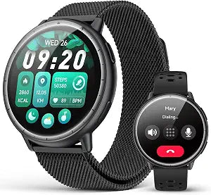 EGQINR GPS Smart Watch – 1.32" AMOLED, Bluetooth Calling, 5ATM, 110+ Sports Modes