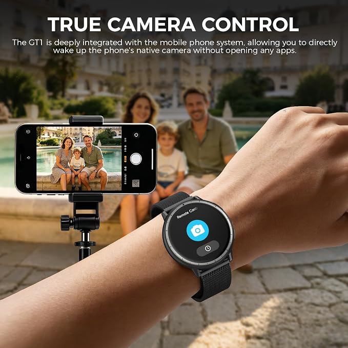 EGQINR GPS Smart Watch – 1.32" AMOLED, Bluetooth Calling, 5ATM, 110+ Sports Modes