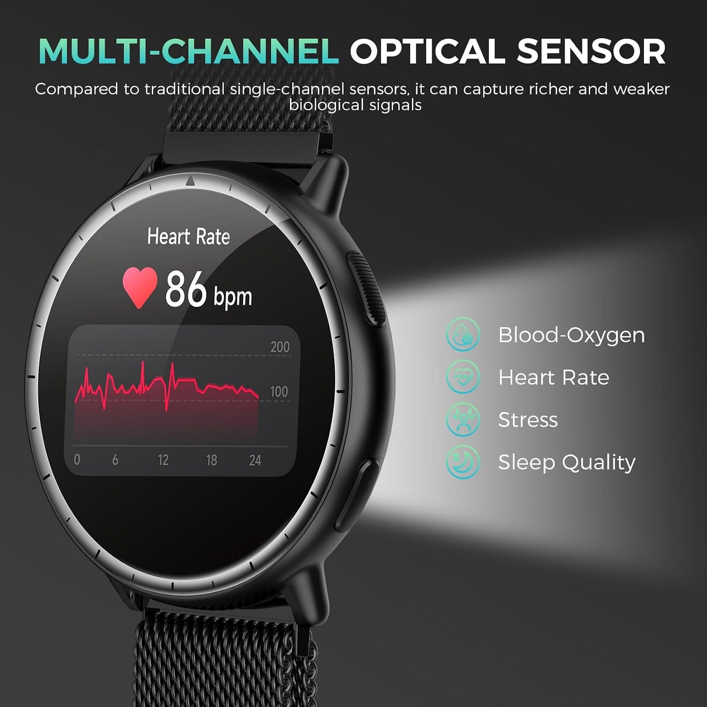 EGQINR GPS Smart Watch – 1.32" AMOLED, Bluetooth Calling, 5ATM, 110+ Sports Modes