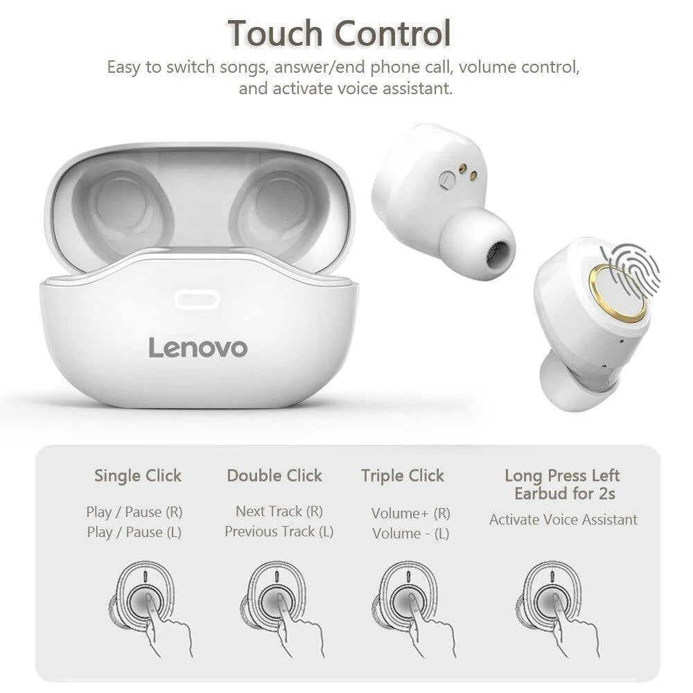 Lenovo X18 Bluetooth Earbuds – Wireless TWS with Built-in Mic