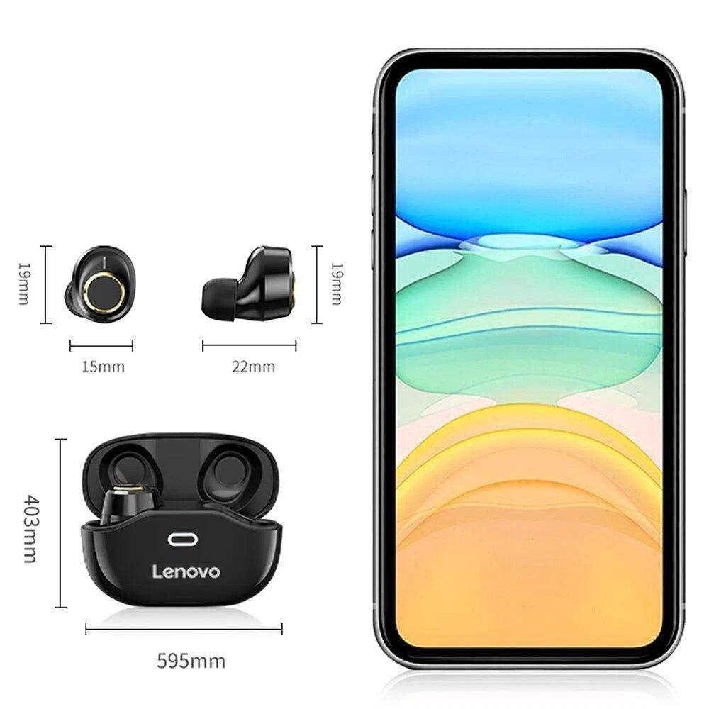 Lenovo X18 Bluetooth Earbuds – Wireless TWS with Built-in Mic